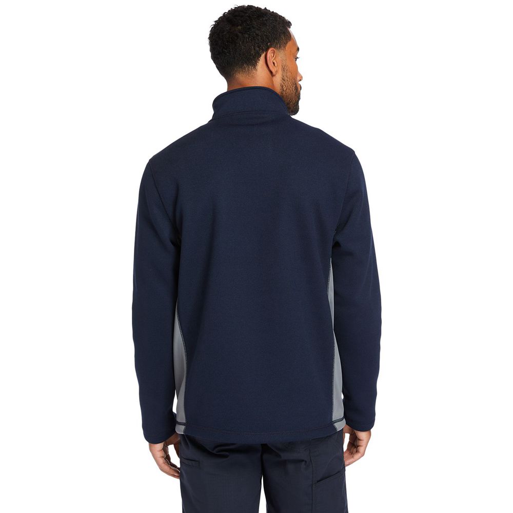 Hanorac Timberland Barbati Bleumarin - Pro® Studwall Quarter-Zip Textured Fleece - Romania - JIMNEQ8